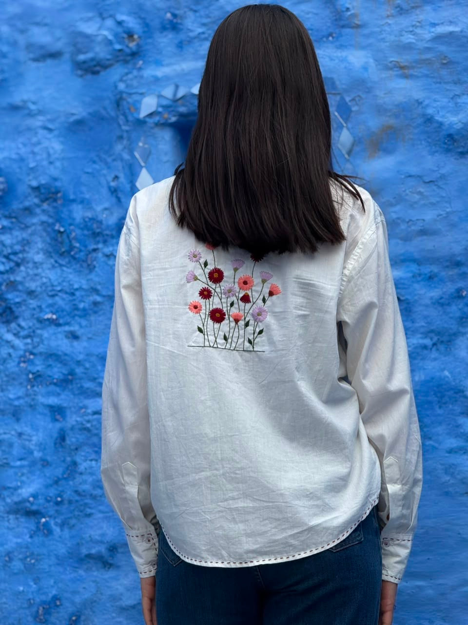 Jasmine – Hand Embroidered Shirt